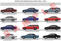 Ford ED series Falcon model chart 1993 - 1994 poster