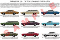 Chrysler VK series Valiant/CK series model chart poster