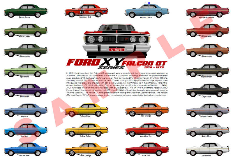 Ford Falcon Colour Chart