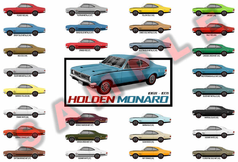 Customised Holden Hk Ht Hg Monaro Gts 327 350 Poster