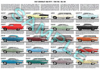 1957 Chevrolet 150 210 Bel Air production models poster